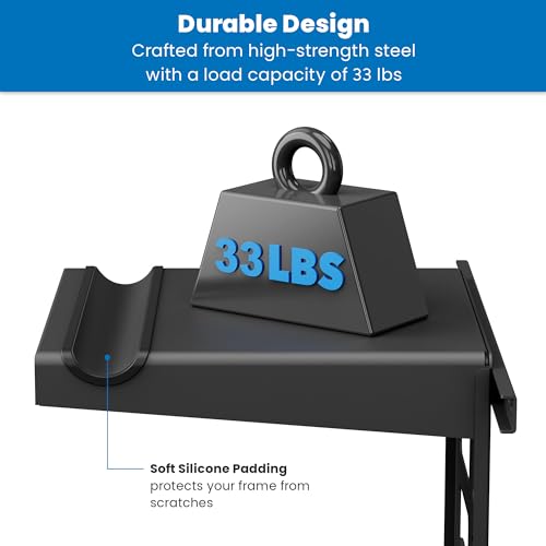 Mount-It-Bike-Wall-Mount-Rack-with-Shelf-and-Hooks-Horizontal-Indoor-Bike-Rack-Garage-Home-Space-Saving-Wall-Mounted-Hanger-for-a-Single-Road-Mountain-or-Other-Bicycle-with-Extra-Storage-Black