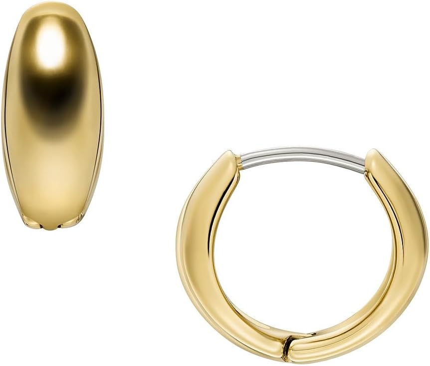 Orecchini Fossil In Acciaio Con Zirconia - Chiusura A Leverback Rosa O Oro Rosa - Foto 11