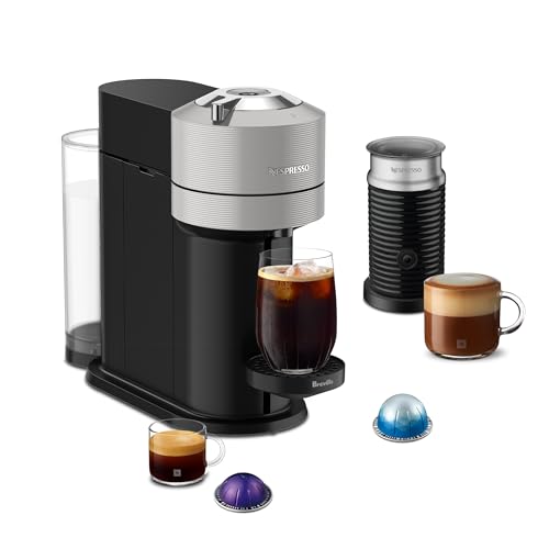 Nespresso Vertuo Next Coffee and Espresso Machine by Breville with Aeroccino Milk Frother - Light...