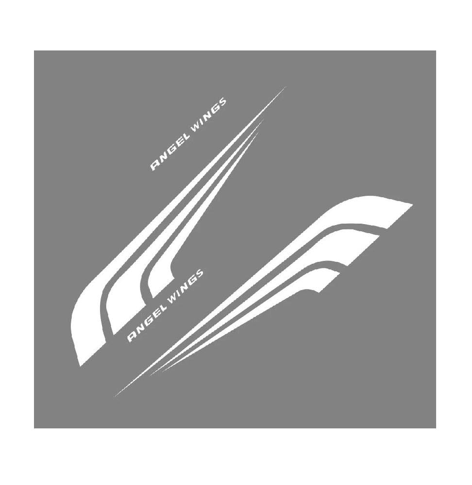 Bertdcx Glossy White Auto Accessory Car Door Angel Wing Vinyl Stickers Tuning Accessories(Glossy White)