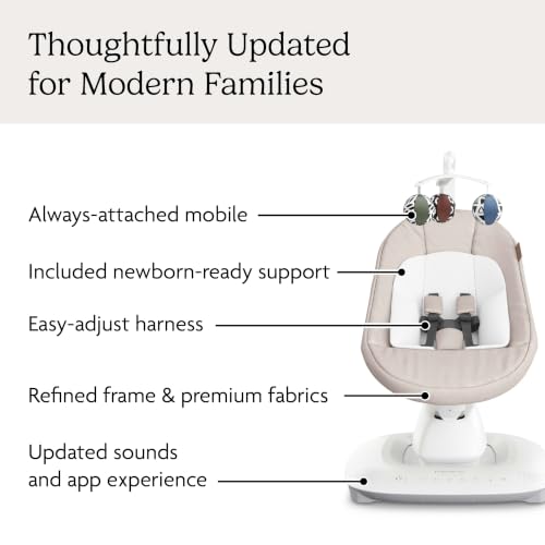 UPPAbaby Mamaroo Smart Swing with MotionSync & Newborn Insert - Charlie - image 4