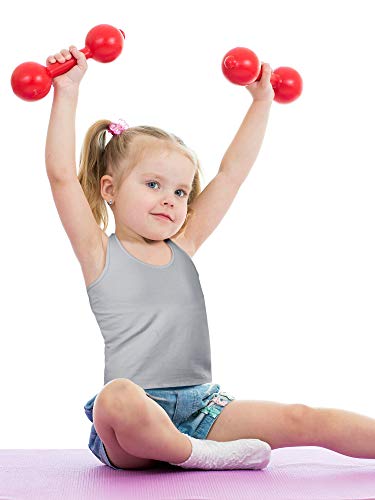 image for SATINIOR 4 Pieces Girls Dance Tank Tops Cotton Racerback Crop Tank Top