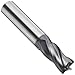 YG-1 EMD46 Carbide Square Nose End Mill, Vibration Resistant, TIALN Multilayer Finish, 4 Flutes, 4" Overall Length, 1" Cutting Diameter, 1" Shank Diameter
