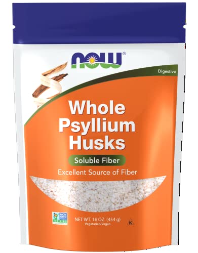 NOW Foods Supplements, Whole Psyllium Husks, Non-GMO Project Verified, Soluble Fiber, 16-Ounce