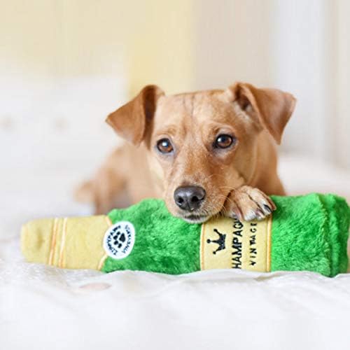 Zippy Paws Happy Hour Crusherz Champagne Dog Toy - Plush Toy with Replaceable Water Bottle and Squeaker - Fun and Interactive - Image 3
