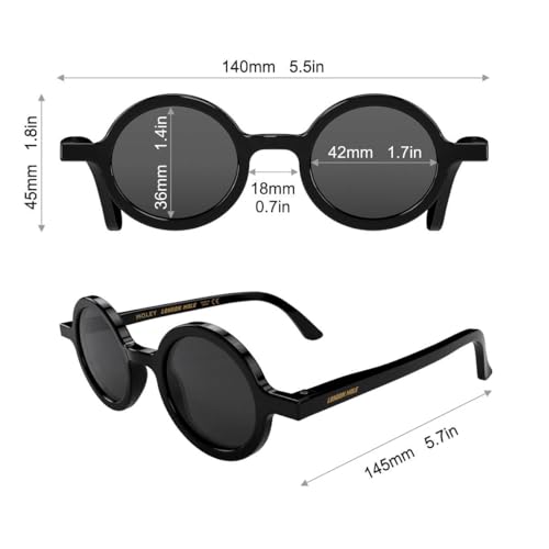 Image of LONDON MOLE Moley sunglasses | Cool round shaped glasses | Men's Women's Unisex | Spring hinges