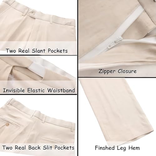 Men's Linen Mens Suits 3 Piece Slim Fit Tuxedo for Men Beach Wedding Formal Groomsmen Suit Groom Prom Set3