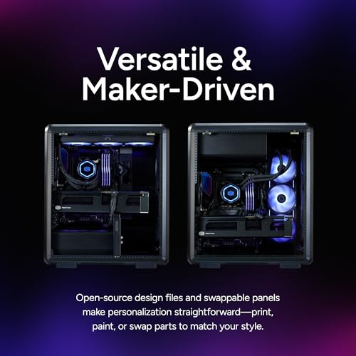 Image of Cooler Master MasterFrame 500 Mesh Black Aluminum ATX Mid-Tower PC Case + V4 Alpha 3DHP CPU Air Cooler High Airflow Bundle