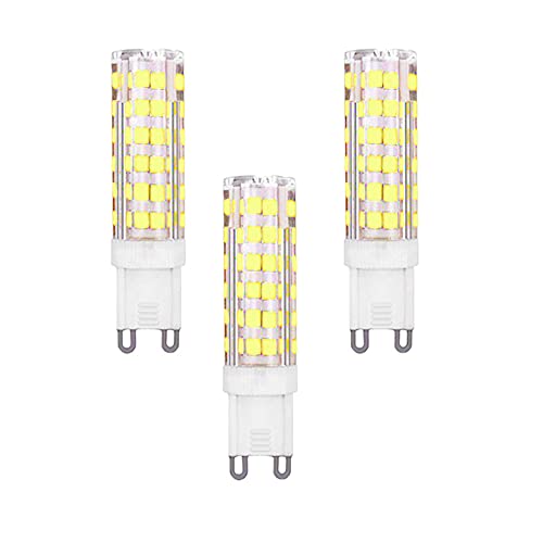 ZHIYUE Pack de 3 G9 LED Blanco Frío, 7W Bombilla LED G9 6000K Equivalente Halogeno 60W Spot Luz G9 600LM Bajo Consumo 230V Lámpara G9 Haz de Ángulo 360 ° No Regulable