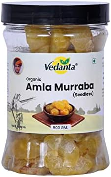 Vedanta Organic Seedless Amla Murabba | 500g | Herbal Immunity Support