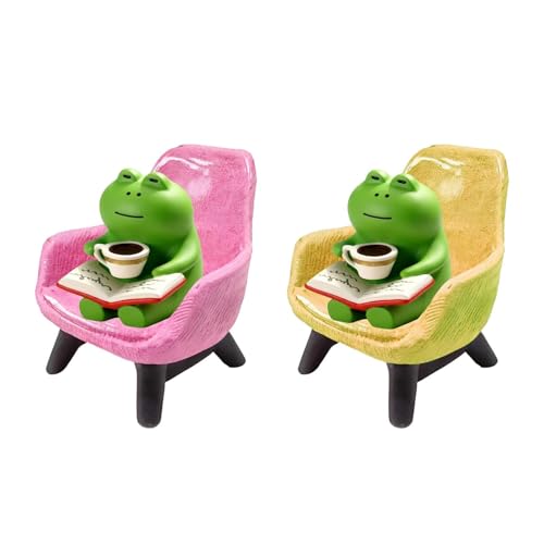 pozuauoa 2 PCS Mini Frog Gifts Figurine, Desk Decorations Ho