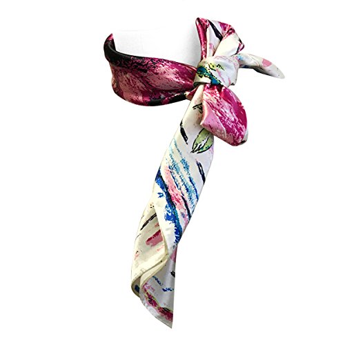 Wrapables® Silk Satin Floral 35 x 35 Inch Square Scarf4