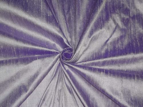 Tissu Dupion 100% pure soie violet ivoire largeur 137cm