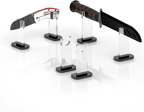 Miniatura 8 de Soporte de exhibición de 2 piezas para cuchillo, soporte de acrílico para cuchillos de colección, soporte de exhibición de cuchillos de escritorio