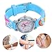 Imagen de Baluue Reloj Infantil Unicornio de Silicona Diseño Adorable para Niñas para Estudiantes con Correa y Duradera Color Azul