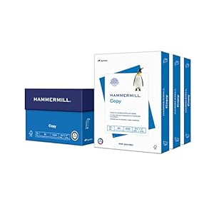 Hammermill Printer Paper, 20 lb Copy Paper, 8.5 x 11-3 Ream (1,500 Sheets) – 92 Bright, Made in the USA