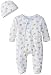Spasilk Baby Boys' 100% Cotton  Sleepwear Footie Set With Hat