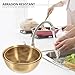 Luxshiny Stainless Steel Colander Basket with Fine Mesh Strainer and Basin for Washing Vegetables Fruits and Rice Kitchen Sink Organizer Tool