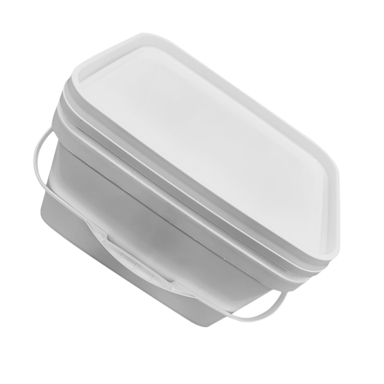 jojofuny Secchio per Contenere Vernice e Prodotti Chimici Bianco per Pittura da 10l in Plastica Pp con Coperchio e Manico Leggero e Facile da Trasportare
