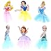 Frozen Cake Topper, 6 PCS Principessa Topper, Congelato Toppers Torta, Compleanno Festa Topper Decorativi, Personalizzato Cake Topper, per Matrimonio, Festa di Compleanno e Baby Shower