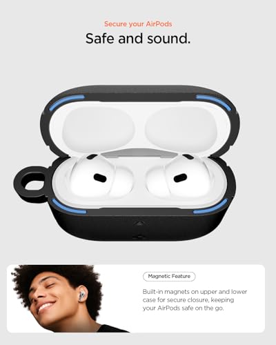 Image of Spigen for AirPods Pro 3 Case, Carabiner Included, Shock-Proof, Light & Compact Cover, (Spigen Vault) - Matte Black