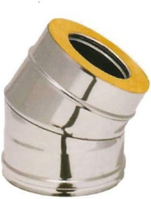 Curva 30° acciaio inox doppiaparete per canna fumaria coibentata (DIAMETRO 200/250)
