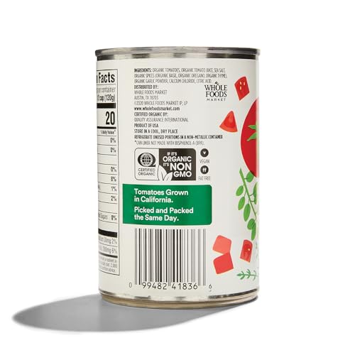 365 by Whole Foods Market, Organic Diced Tomatoes with Basil, Garlic, & Oregano, 14.5 Ounce - image 3