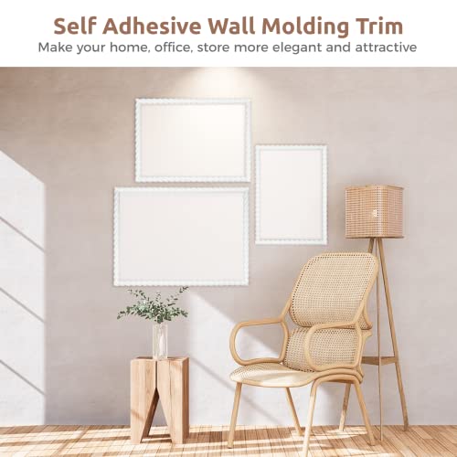 Self Adhesive Wall Molding Trim, 16.4 Feet Peel And Stick Flexible Trim Caulk Strip Molding Trim, Caulk And Trim Strips For Floor, Wall, Corner And More #TOP1