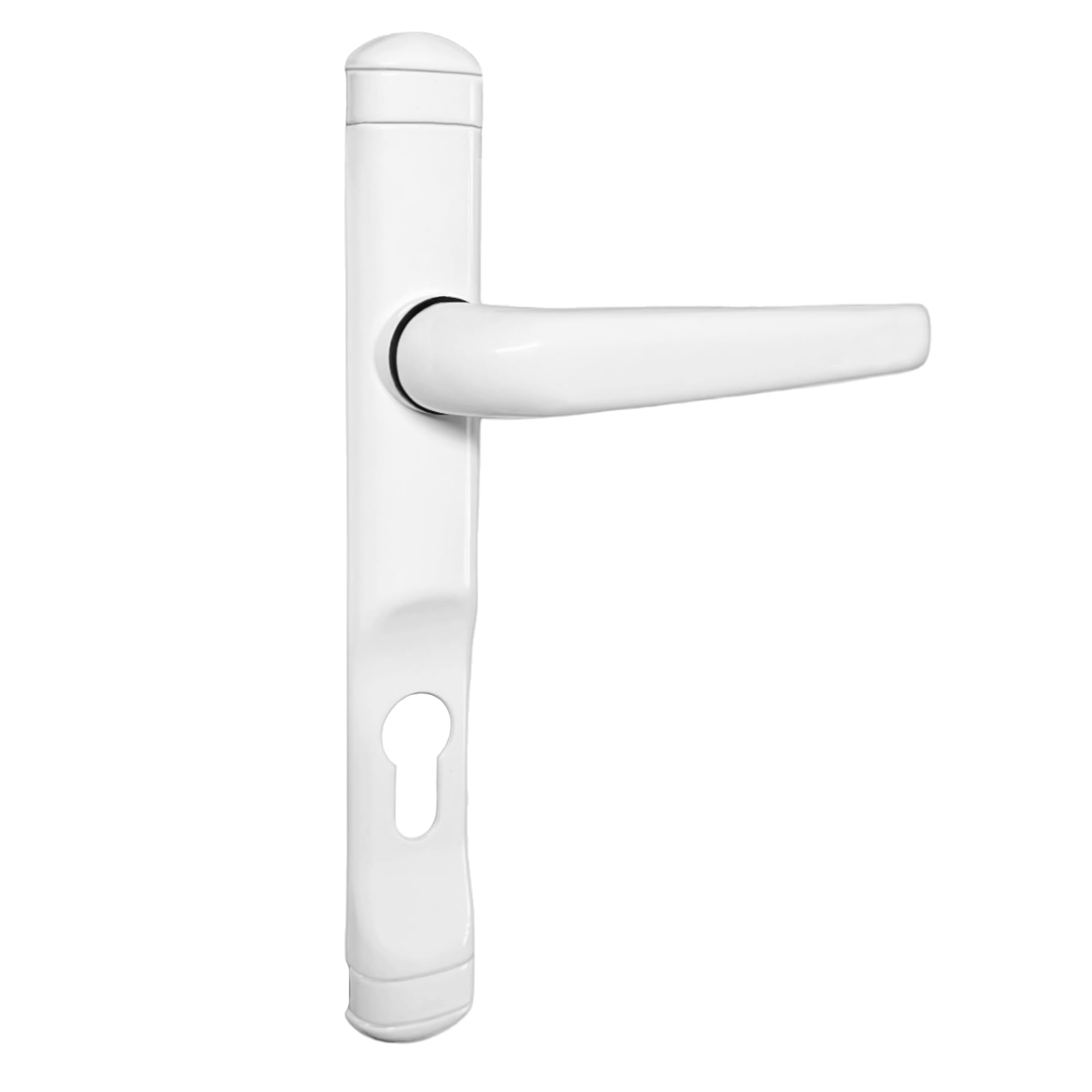 Manillas Para Puerta Exterior con Bocallave | Tirador con Bocallave (Juego) | 225 x 29 x 48 mm | Color Blanco