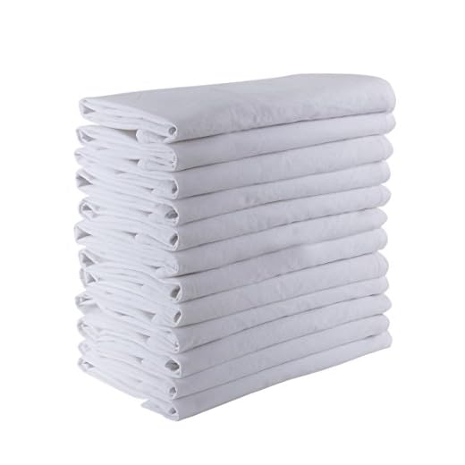DG Collections Flour Sack Tea Towels13 Pack, 27 x 27 Ring Spun 100% Cotton Dish Cloths - for Cleaning and Drying - Highly Absorbent - White