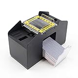 MorNon Automatische Kartenmischmaschine Casino Poker Kartenmischmaschine elektrische Leder Kartenmischer 2-Schicht-Mischer Kartenmischer Standard