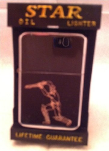 Cricket Engraved Polished Chrome Lighter No 15 can be personalised engraved free of charge
