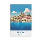 CTZIKWW Rovinj Vintage-Reiseposter in Kroatien, 20 x 30 cm, 