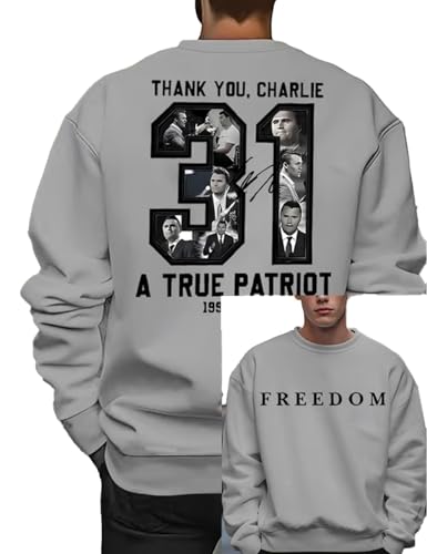 Basnge Men's Thank You Charlie 31 A True Patriot Sweatshirt Commemorative 1993 2025