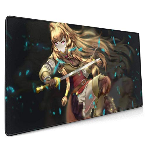 The Rising of The Shield Hero-Raphtalia Anime Mouse Pad 15.7 X 35.4 Inch (40 X 90 cm) Soft Gaming Mouse Mat Ultra Thick 3mm Extended Large