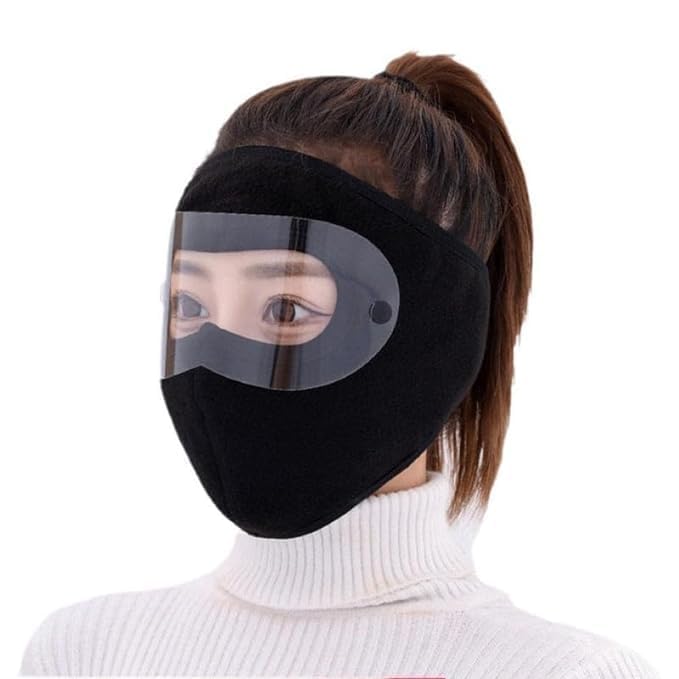 Krishivvaa Unisex Full Face Mask Windproof and Sun Protection Washable Mask Warm Anti Fog Removable Eye Protection Screen Summer Keep Goggles Cycling and Bike Mask for Women and Men[ Black]-picture-12