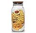 Ball Wide Mouth Mason Jar 64 oz (1 Pack) With M.E.M Wooden Storage Lid for Storage, Grains, Herbs, Pasta, Coffee, Cookies