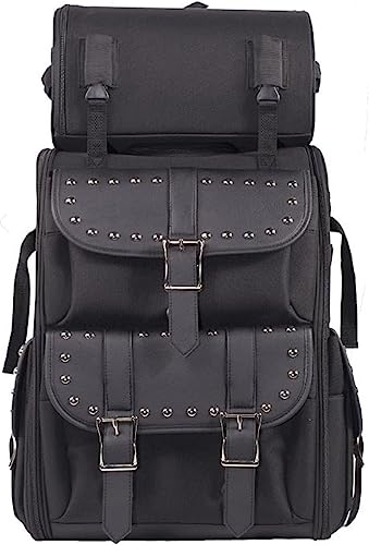 EXCELSIOR INTERNATIONAL MOTORCYCLE LARGE SISSY BAR TRAVEL BAR BAG BACK PACK TRAVEL LUGGAGE BLACK