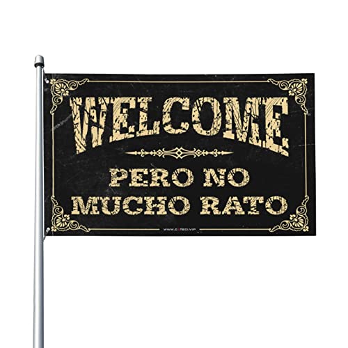 Banderas para Exterior Cool Stuff con Frase Welcome Pero No Mucho Rato de Gran Formato