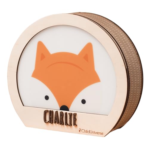 Lámpara de mesa de noche infantil de madera miniatura 1