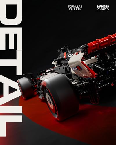 Image of Nifeliz V25 F1 Racing Car Model Set, 1:8 Scale Car Building Set for Adults, Collectible and Display Gift for Racing Fans (2,634 PCS, NF10329)