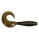 Berkley 1478939 Powerbait Power Grubs Soft Bait, 4' Bait Length, Green Pumpkin, Package of 10