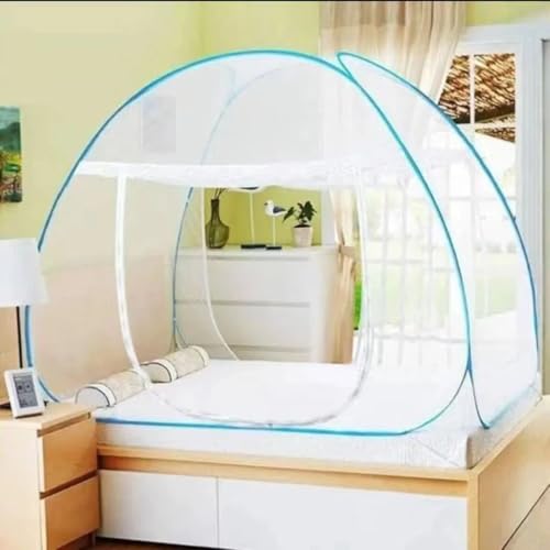 APANA Moskitonetz Pop Up 200x200x160 cm – mobiles Mückennetz mit Reißverschluss – Insektenschutz Zelt für Camping, Reisen & Zuhause – 100% Polyester mit Tragetasche – schnell aufbaubar