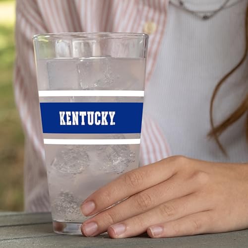 Image of Logo Brands NCAA 16 oz Pint Glass - Durable Glass With Bold Team Color- Chip-Resistant Rim Drinkware For Fans, Tailgates, Home Bars & Everyday Use