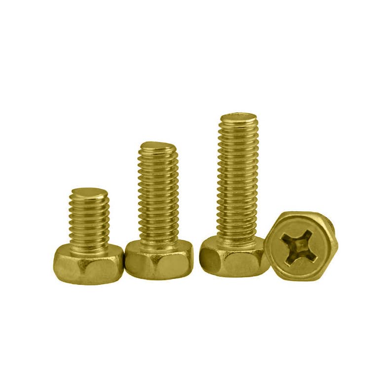 Image of Rely⇒VP INDUSTRIES (Pcs-25) M6x20 mm Hex Head Phillips Screw | Hex Phillips Head Screw, Bolt for Joining Wood Boards, Kitchen Worktops, Cabinets, Cupboards,Chairs & Beds