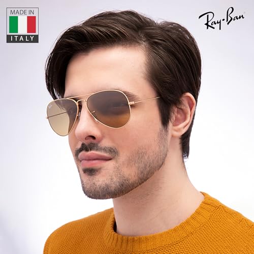 Image of Ray-Ban RB3025 AVIATOR GRADIENT Pilot Shaped Sunglasses for Men & Women with Official RAYBAN Eyewear Kit