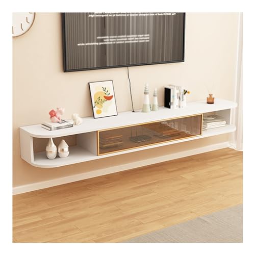 Image of Sk White 120cm TV Cabinet with s Door Modern Suspended Entertainment Unit Slish Living Room Ma Console Cact Sto for Small Apartments