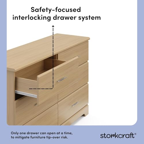 image for Storkcraft Brookside 6-Drawer Dresser (Driftwood) – GREENGUARD Gold 