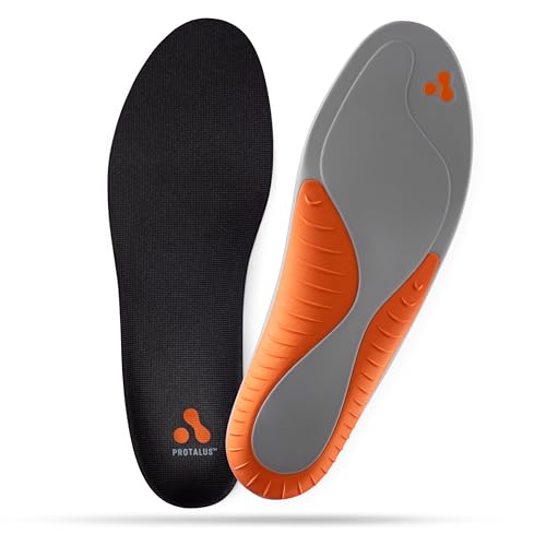 Protalus M-100 Elite – Patented Stress Relief Insoles for Boots, Big Heel Cup to Better Distribute Weight, Relieve Plantar Fasciitis, Morton’s Neuroma, Alignment Improving Boot Insoles, Men's 10.5