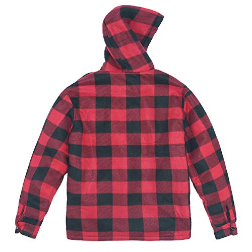 Image of Yasumond Hoodies for Men Zipper Fleece Sweatshirt Heavy Sherpa Lined Hooded Warm Winter Coats Big Tall